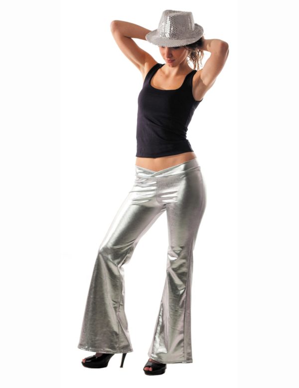 pantalon disco argent femme 172788 1