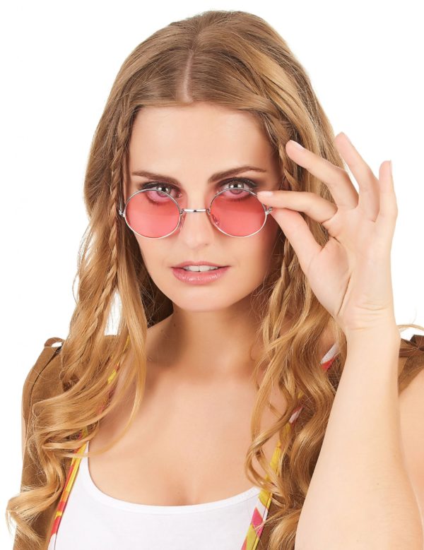 lunettes rondes de hippie adulte 167458 9