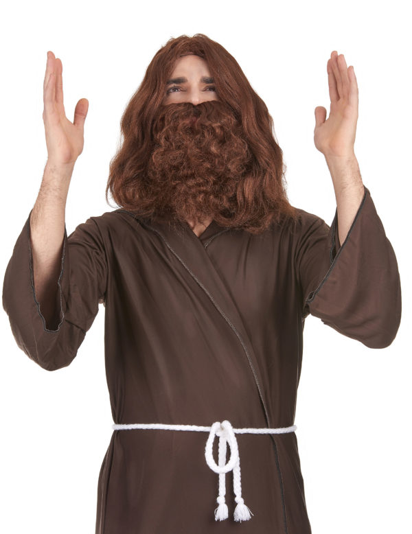 perruque avec barbe jesus homme 230701