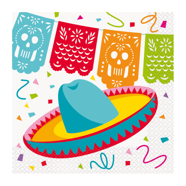 serviettes mexican party lot de 16