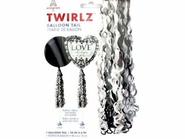 anagram balloon accessories black 34 twirlz tissue tail balloons
