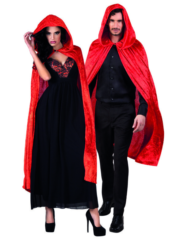 cape rouge aspect velours 170 cm adule halloween 228402 2