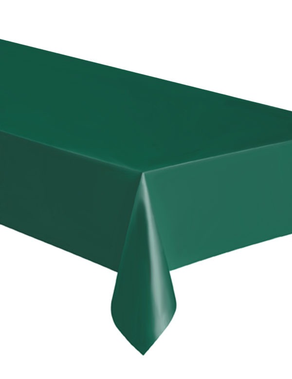 nappe rectangulaire en plastique vert fonce 137 x 274 cm 209970