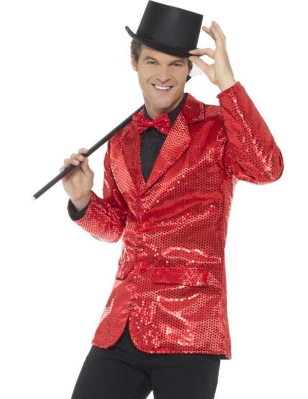 veste disco rouge a sequins luxe homme 241026